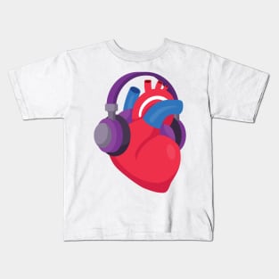 I love Music Heart - Music Lover Gift Kids T-Shirt